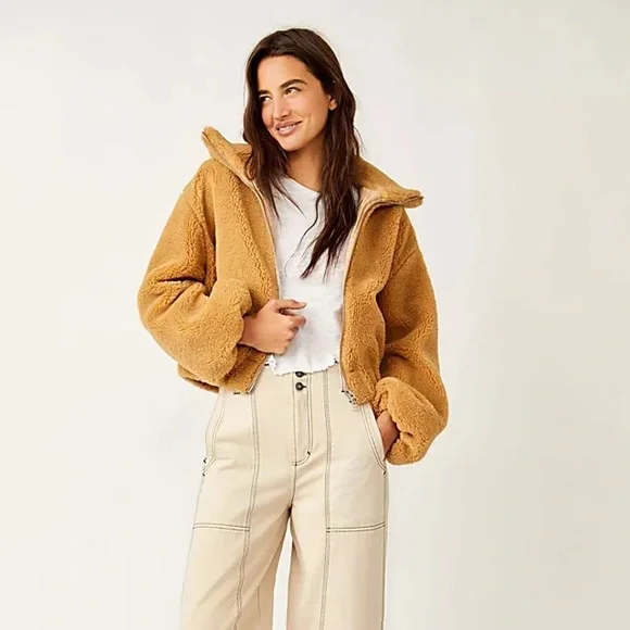 Free People Get Cozy Oversized Teddy Jacket - Picture 6 of 7